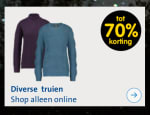 Tot 70% korting op truien bij de ANWB webshop