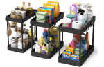 Organizador Bajo Fregadero 3 Unidades Estante Doble Nivel Fijo con Soporte para Productos de Limpieza por solo 19,79€