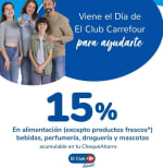 Día de El Club Carrefour 15% descuento en alimentación, droguería, perfumería y mascota