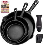 Set 3 sartenes de hierro fundido por 33,49€