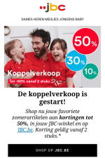 koppelverkoop bij jbc 50% korting