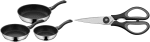 Set WMF Devil: 3 Sartenes Antiadherentes Acero Inoxidable + Tijeras de Cocina 21cm por 81,89€