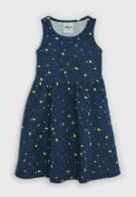 Vestido Elian Infantil Onça Azul-Marinho - R$14,99