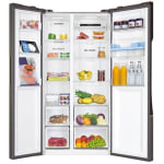 Réfrigérateur américain SBS 90 Série 3 - Haier HSR3918EWPG - Classe E - No Frost - Pose Libre - 521L (réfrigrateur 330L + congélateur 191L) à 633,76€