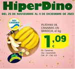 Plátano de Canarias IGP bandeja por 1,09€ Kilo en HiperDino