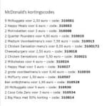 McDonalds kortingscodes