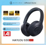 HAYLOU S30 Auriculares Inalámbricos con Cancelación de Ruido 43dB, Bluetooth 5.4, 80H de Autonomía y Sonido Hi-Res por 30,09€