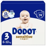 Pack 3 pañales Dodot Sensitive T3 74 unidades por 54,20€