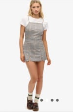 Robe courte caraco Vintage à carreaux à 21€