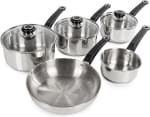 5-Piece Morphy Richards Stainless Steel Pan Set - £36.49