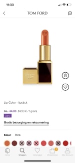 20% op bepaalde Tom Ford Cosmetica!
