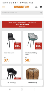 diverse stoelen en fauteuils met korting tot -30%