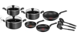 Batería Tefal Super Cook Black de12 piezas por $74.990
