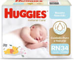 Fralda da Huggies NATURAL CARE com 34 unidades - R$ 36,99
