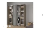 Kit dressing 2 colonnes réversibles avec rideau Komet II décor chêne grisé H. à 95,90€