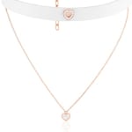 Collier Mississipi en Acier rose et cristal à 16,50€