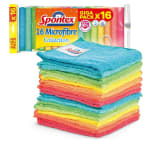 Lot de 16 Chiffons de Nettoyage en Microfibre Spontex à 11,80€