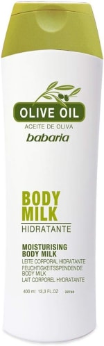 Babaria Aceite de Oliva Leche Corporal Hidratante Leche Corporal, Blanco, 400 Mililitros por 1€