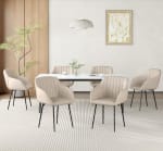 Whisen Sillas de comedor con brazos y soporte lumbar 6 piezas por 102,98€