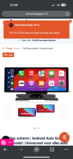 10% korting op alle carplay artikelen en overige assortiment