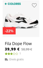 Zapatilla de señora marca fila modelo dople flow
