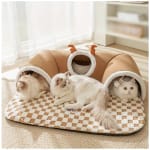 Túnel de juego para gatos y diseño navideño por 31,75€