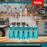 Juego de 6 destornilladores TOTAL por 7,95€