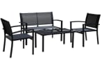 Juego Terraza 4 Piezas Negro por $89.990