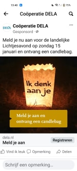 Candlebag aan te vragen voor lichtjesavond