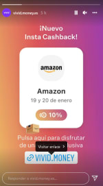 -10% de Cashbank instantaneo hoy y mañana en Amazon al pagar con Vivid