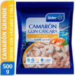 Camarón grande con cáscara cocido de 500 gramos por $3.490