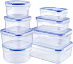 DEIK Fiambreras, Set de Recipientes Herméticos, 8 Piezas, Sin BPA, Apta para lavavajillas, congelador