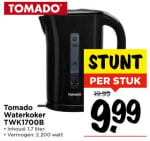 Tomado waterkoker TWK1700B voor €9,99 bij Vomar
