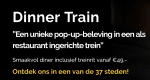Diner inclusief treinrit voor 49 euro