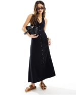 Vestido midi negro ASOS DESIGN por 4,50€