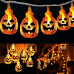 Guirnalda Decoracion Halloween Luces Exterior 3m 20LED de Calabazas Halloween por solo 5,43€