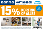 Kortingsbon van -15% op alles in de winkel