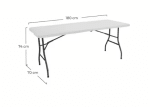 Mesa Plegable Resina Reforzada Nyana Home 180x74x74cm por solo 29,19€