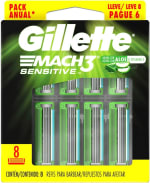 Refil de lâmina Gillette Mach3 Sensitive com 8 uni - R$ 64,99