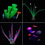 4 pc Acuario decoración de Silicona Glow Fish Tank Accesorios. Por 10,99€