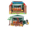 Toi Toys 10 delige paardenstal met paard en verzorger