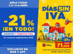 21% descuento Días sin IVA en Toysrus