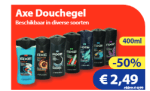 Divers Axe douchegel 400ml voor €2,49 bij DieGrenze