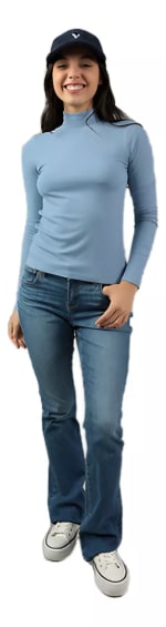 Playera American Eagle Manga Larga Cuello Alto por $195 | Mercado Libre