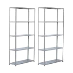 Pack 2 Estanterías Modulares 200kg 180x30x70cm a solo 39,54€