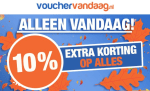 10% extra korting op alles bij Vouchervandaag