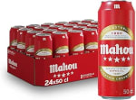 Mahou 5 Estrellas, Pack de 24 Latas x 50 cl, Cerveza Especial Dorada por 22,80€