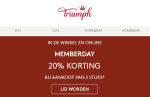 20% korting vanaf 2 artikelen bij Triumph