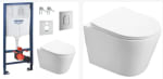 Pack WC Bâti-support Grohe ,WC SAT Infinitio sans bride fixations invisibles à 329,90€