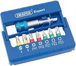 Draper 82400 Juego de puntas de destornillador de color con soporte magnético (8 piezas) por 3,29€